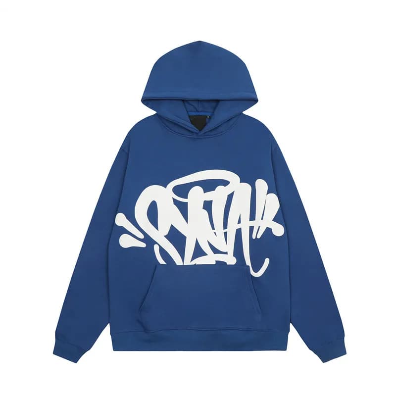 Supreme Hoodie and Shorts Set Graffiti Logo — 蓝白卫衣