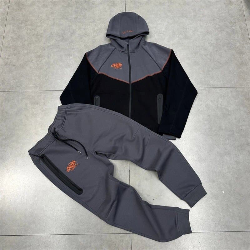 Corteiz Hoodie and Joggers Set Two-Tone with Logo