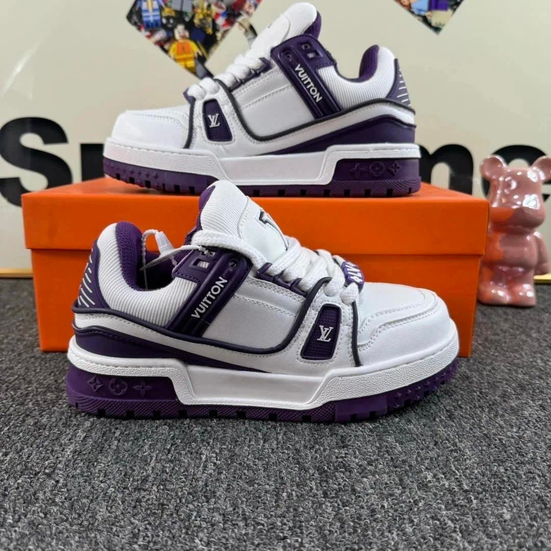 Louis Vuitton LV Trainer White Purple