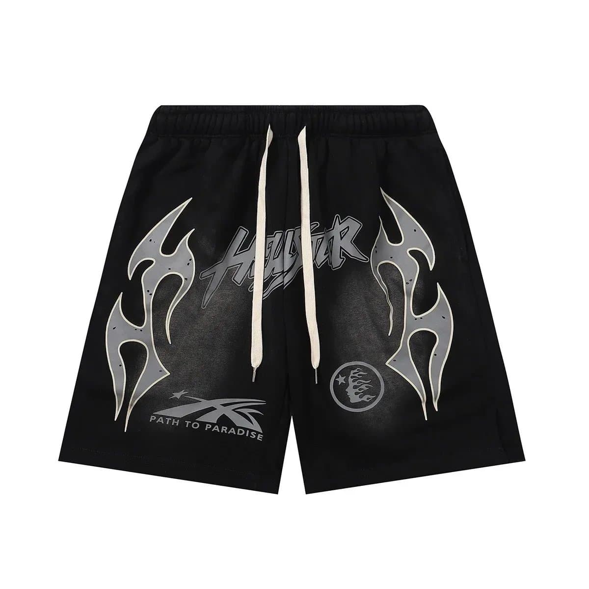 Hellstar Graphic Sweat Shorts Flame Logo — 09