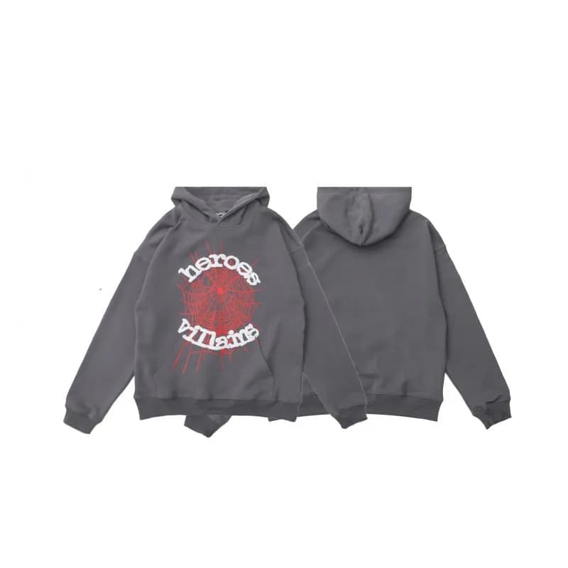 Palace Spider Web Hoodie Star Logo — 176# 灰色