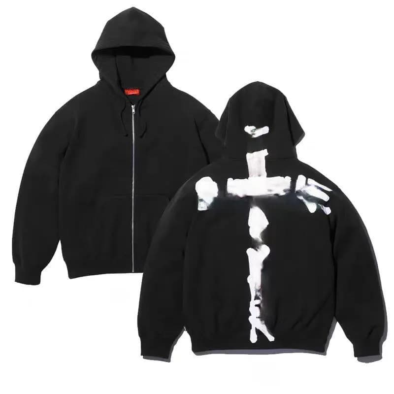Supreme Zip-Up Hoodie and Joggers Set S Logo — TH联名黑色