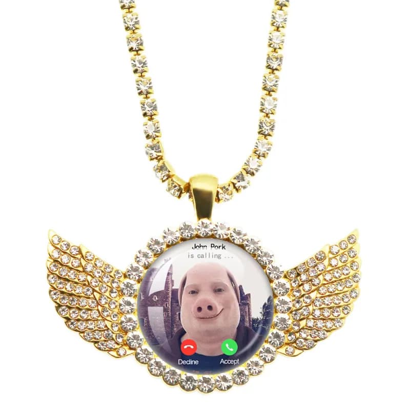 Winged Pendant Necklace John Pork Call Screen Design