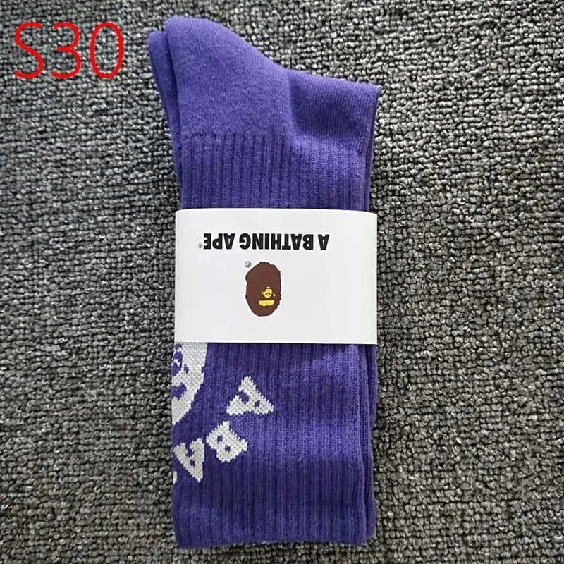 BAPE Crew Socks Ape Head Logo
