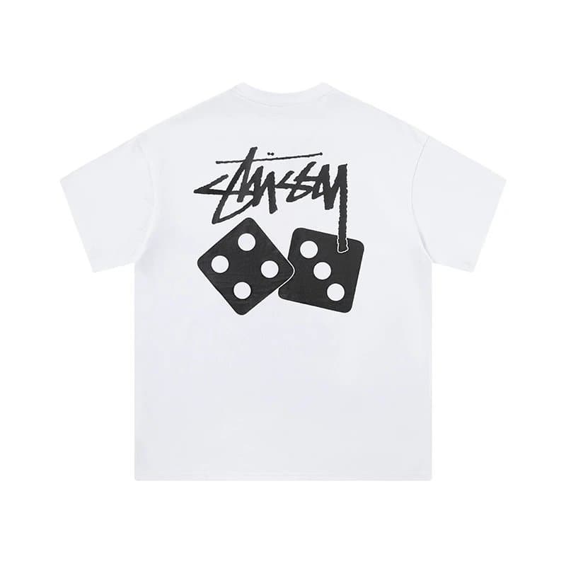 Stüssy Dice Logo Tee Red Script & Dice Print — 10