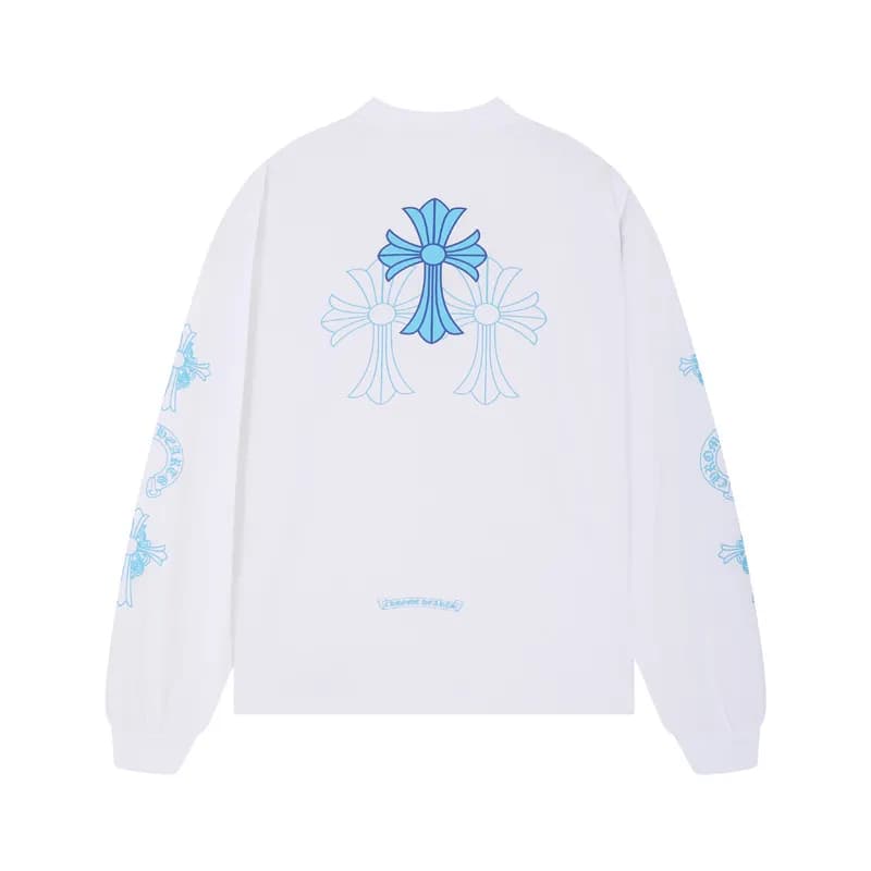 Chrome Hearts Long Sleeve Tee Build Graphic — 8018白色