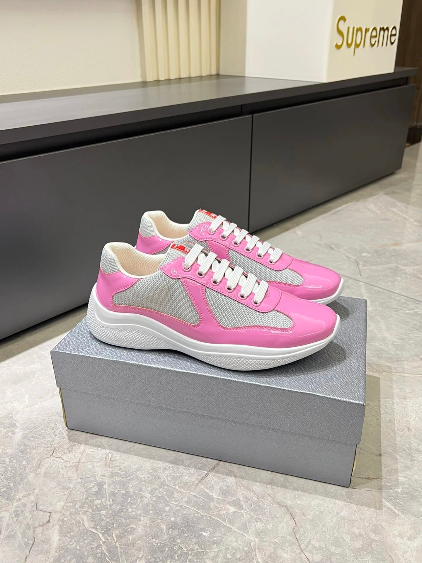 Prada × Supreme Cloudbust Thunder White Black Red — 08