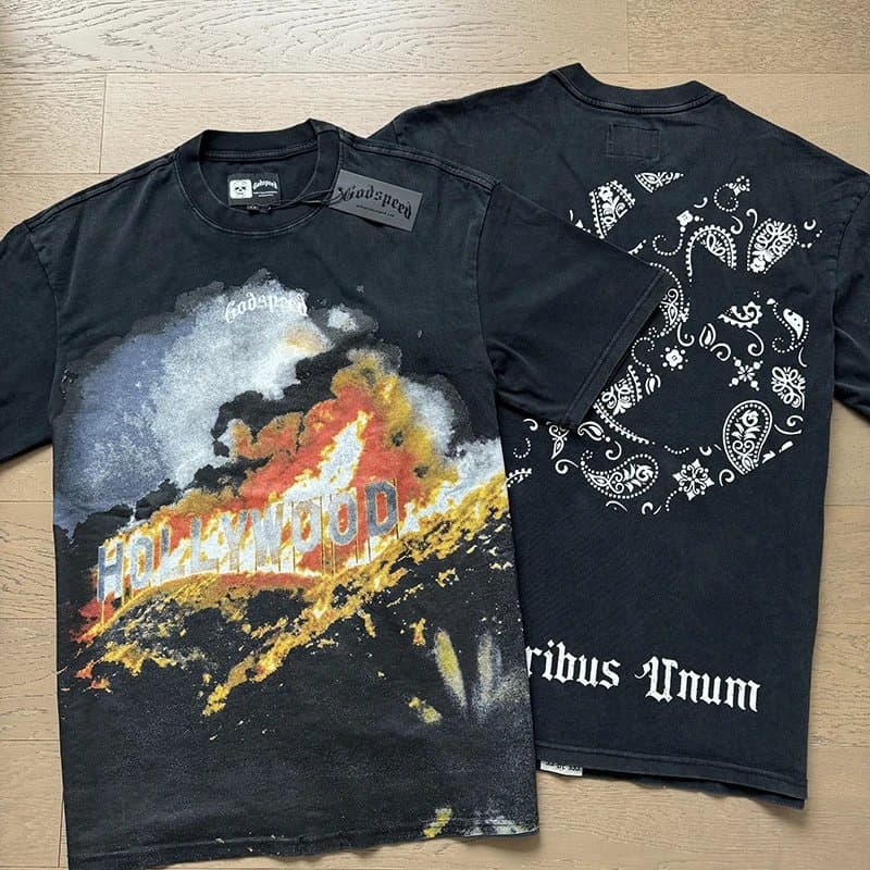 Godspeed Graphic Tee Hollywood Flame Print