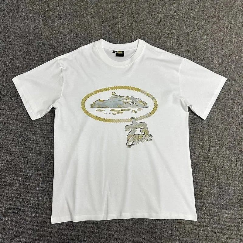 Corteiz Logo Tee White Script — 16