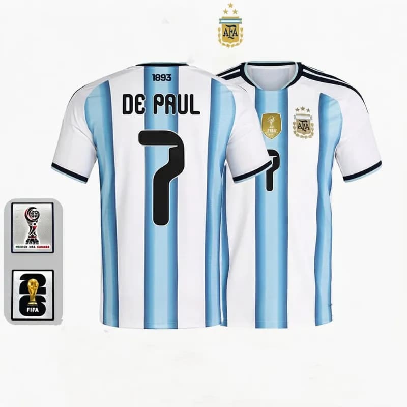 Nike Spain National Team Jersey Williams Jr. #17 — Argentina home jersey, number 7 with captain's armband