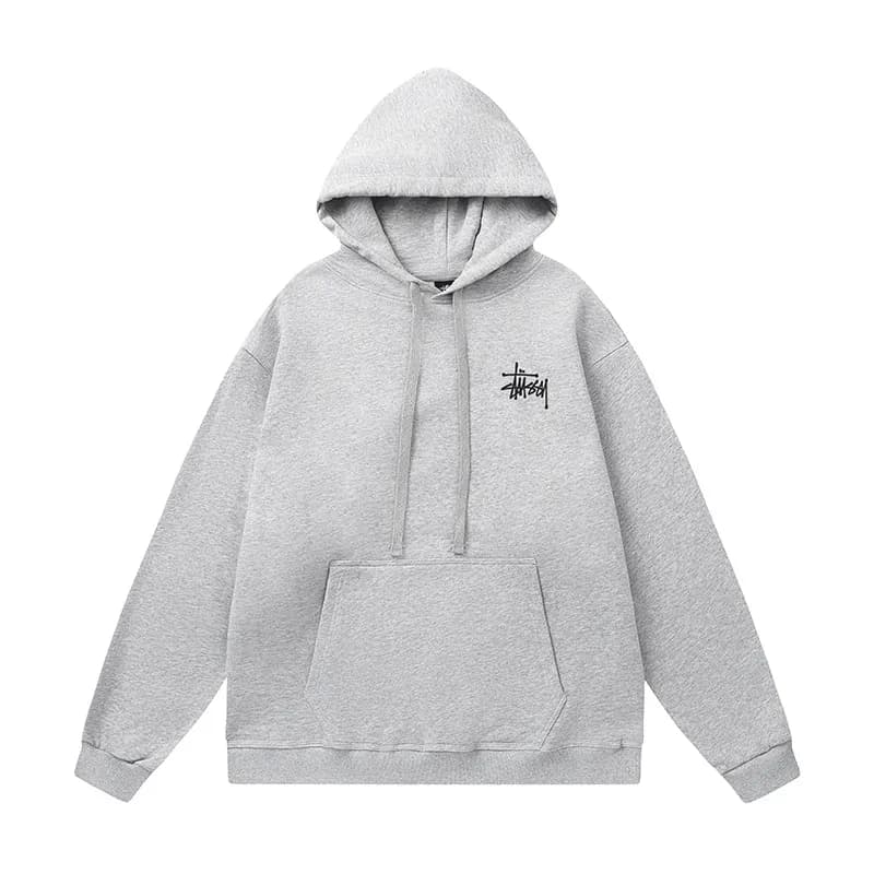 Stüssy Hooded Sweatshirt Tie-Dye — 601 gray