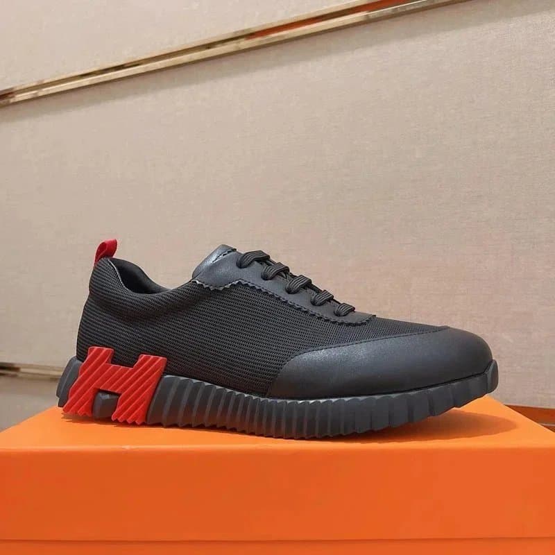Hermès H-Racer Sneaker Black with Red H Logo