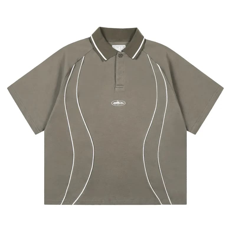 Sp5der Short-Sleeve Tee Embroidered Logo — 792灰色