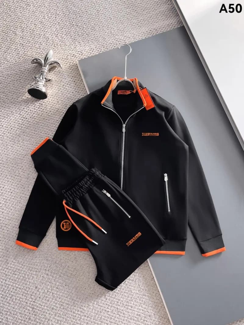 Moncler Track Suit Arrow Stripe — Black a50