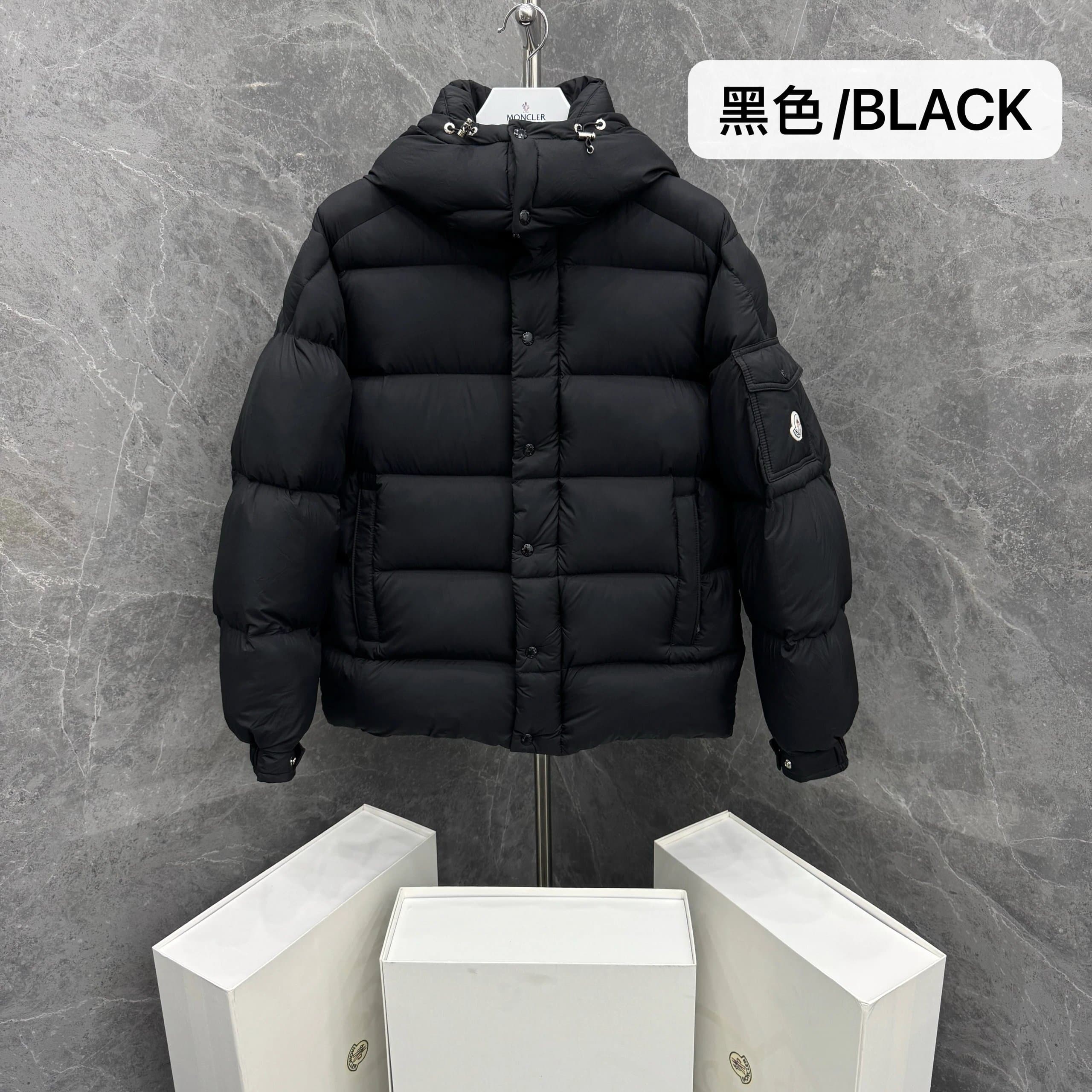 Moncler Down Jacket Shiny Nylon Puffer — H163