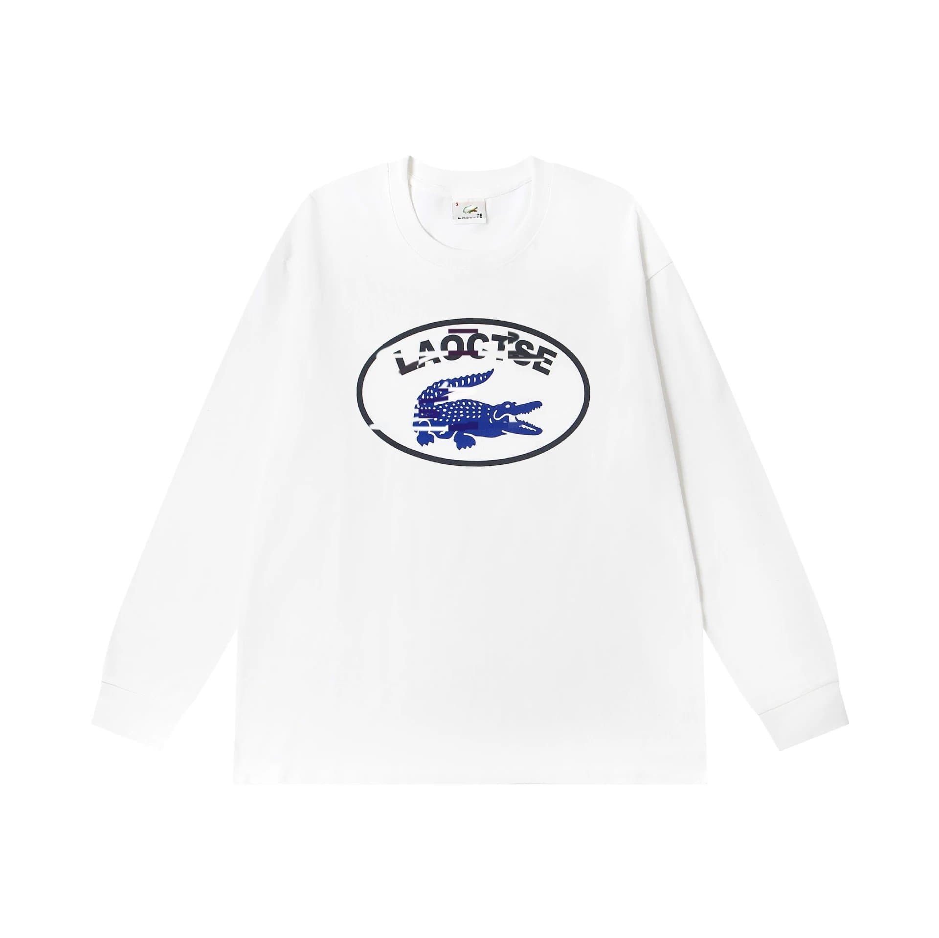 Lacoste Long Sleeve Tee Oval Croc Logo