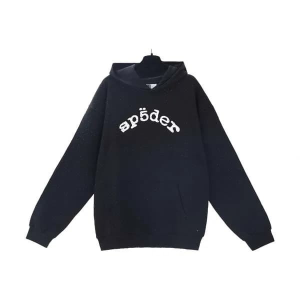 Sp5der Hoodie Spider Web — 杏色 194 黑色