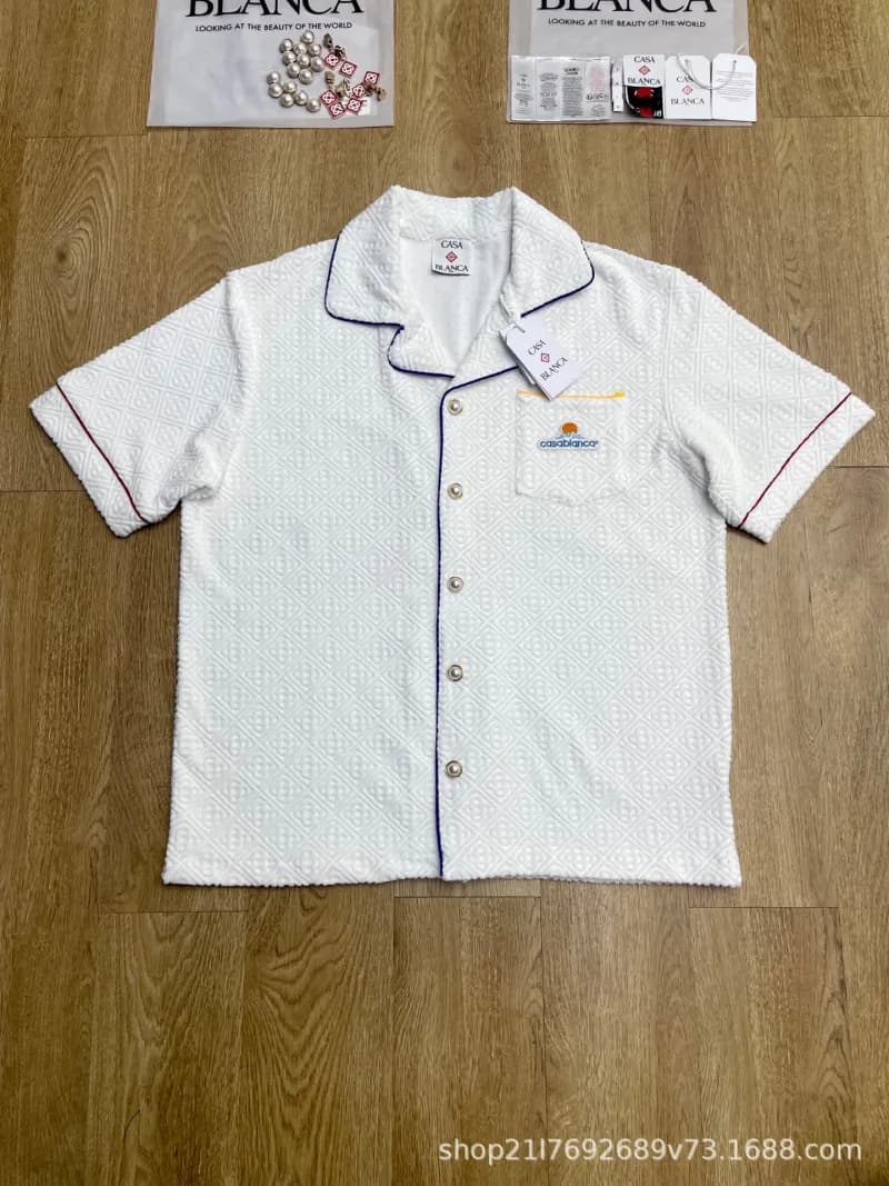 Pajama Shirt Quilted Diamond Pattern