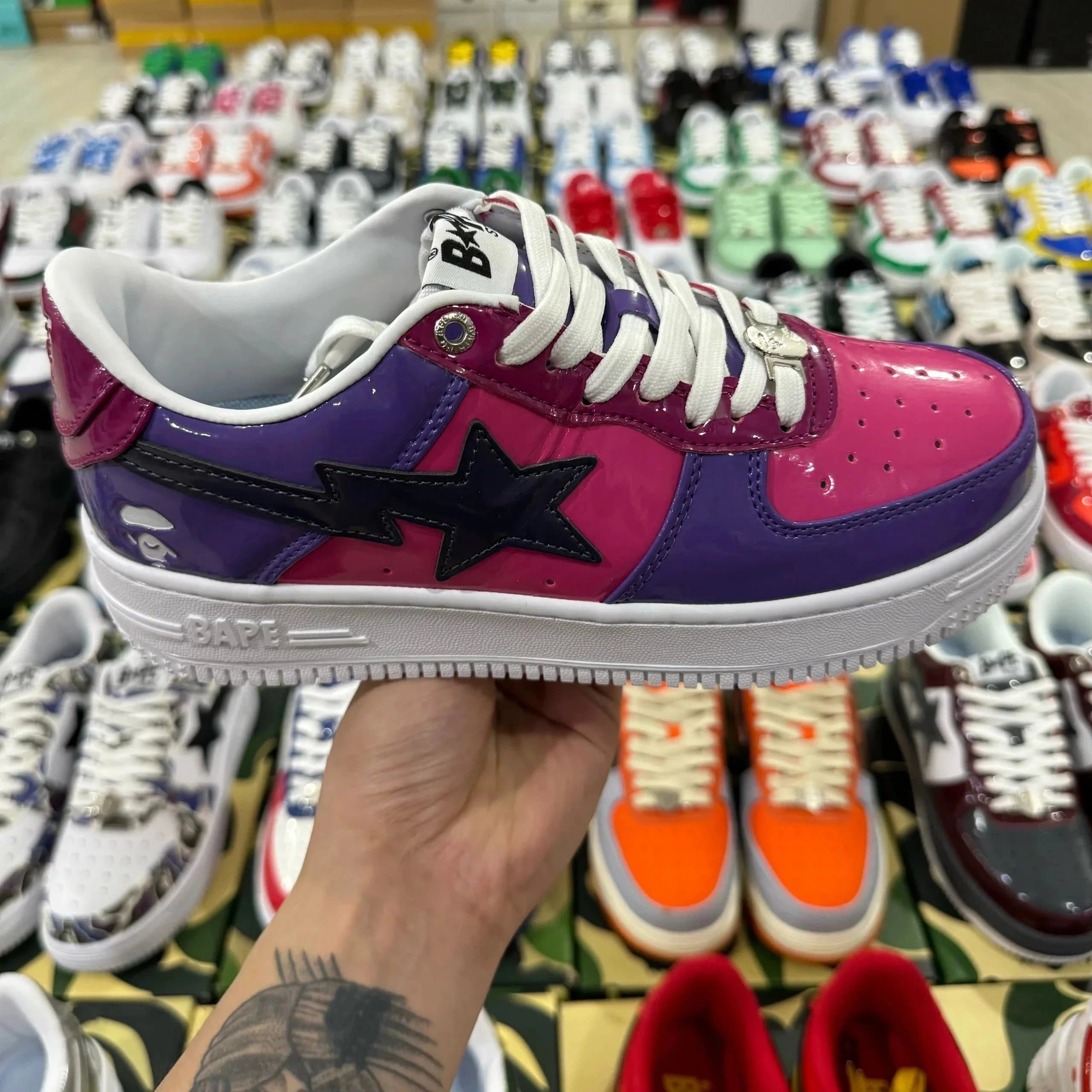 Bape Sta Star Logo — 紫白