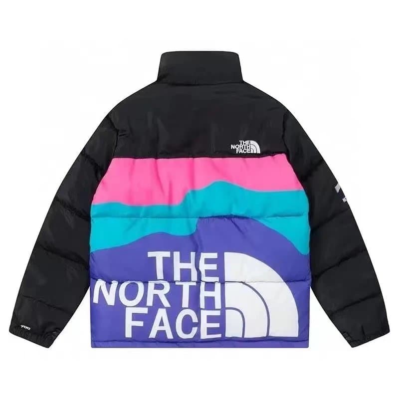 The North Face Nuptse Jacket Black/Grey Camo — 22
