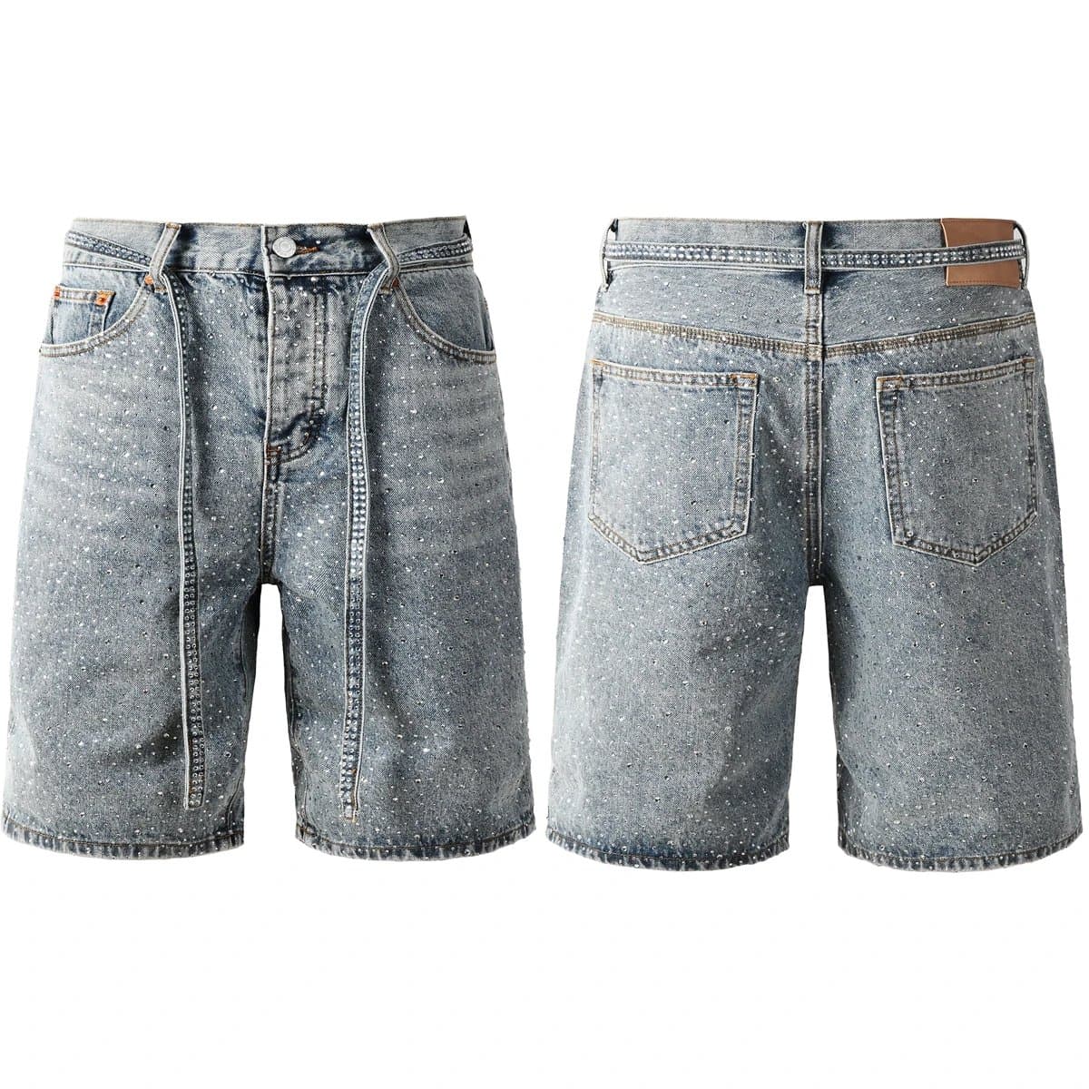 Levi's Denim Shorts Crystal-Embellished