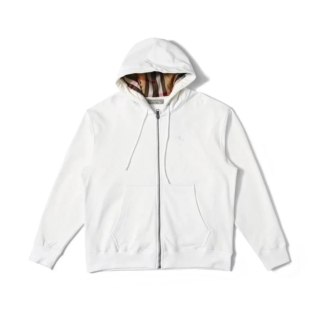 Burberry Zip-Up Hoodie Check Lining