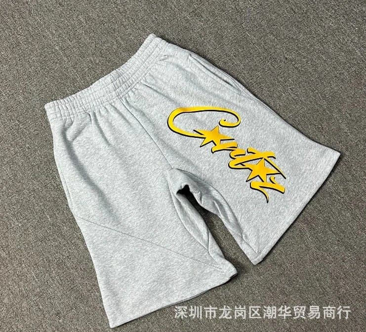 Corteiz Logo Shorts Yellow Script