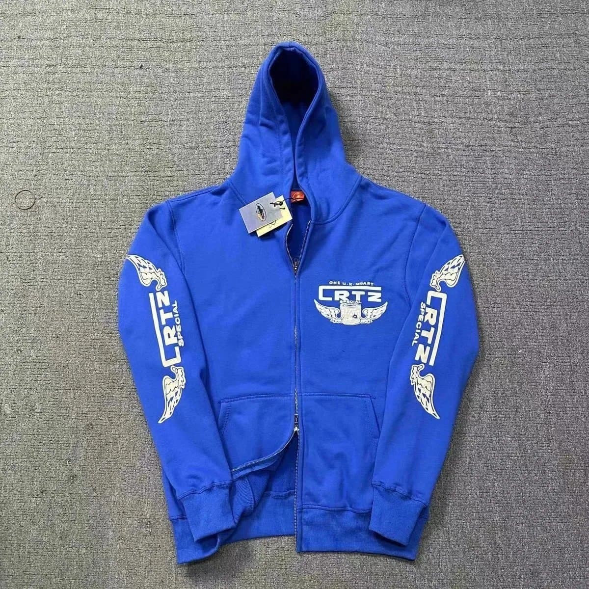 Corteiz Zip-Up Hoodie CRTZ Logo Patch — 15