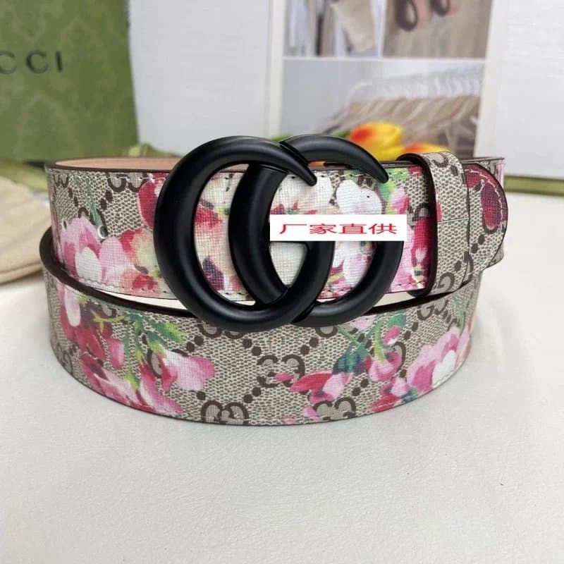 Gucci Horsebit 1955 Belt Floral GG Canvas
