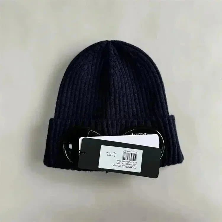C.P. Company Ribbed Beanie Goggle Detail