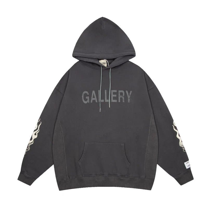 Gallery Dept. Hooded Sweatshirt Flame Sleeve
