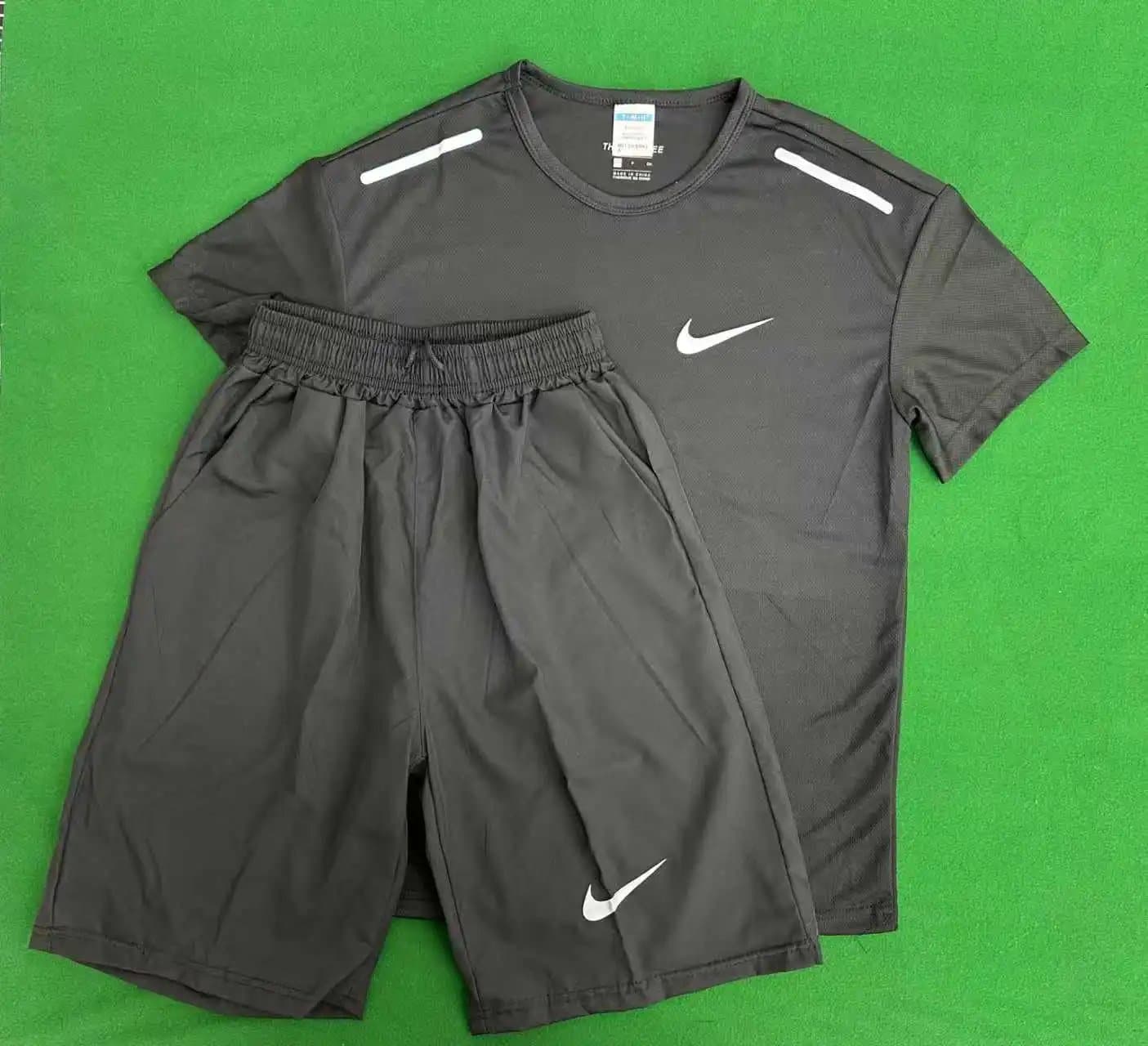 Nike Training Set Dark Grey with White Swoosh
