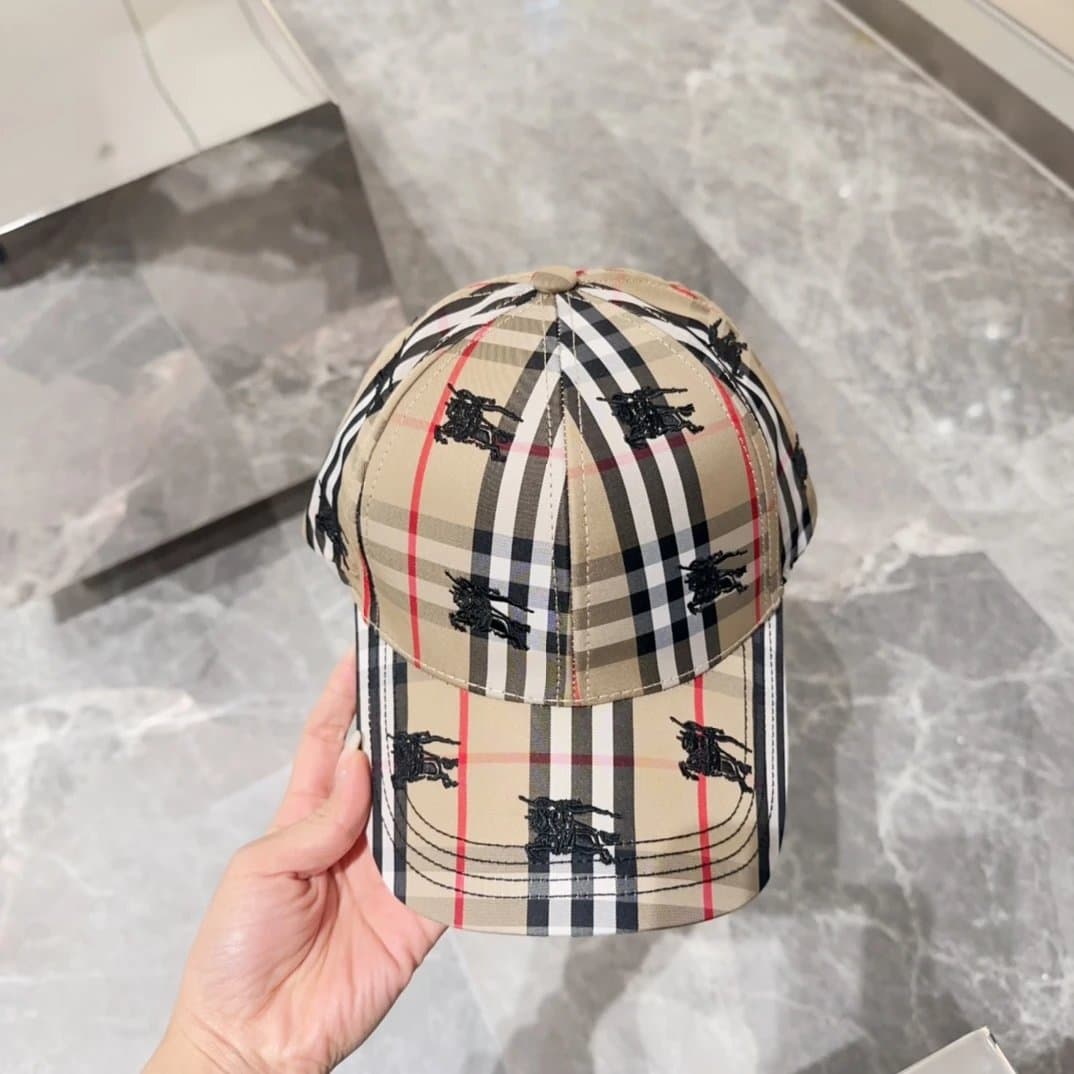 Burberry Baseball Cap Equestrian Knight Check