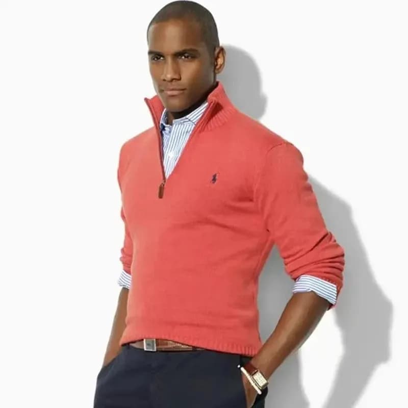 Polo Ralph Lauren Quarter-Zip Sweater Coral
