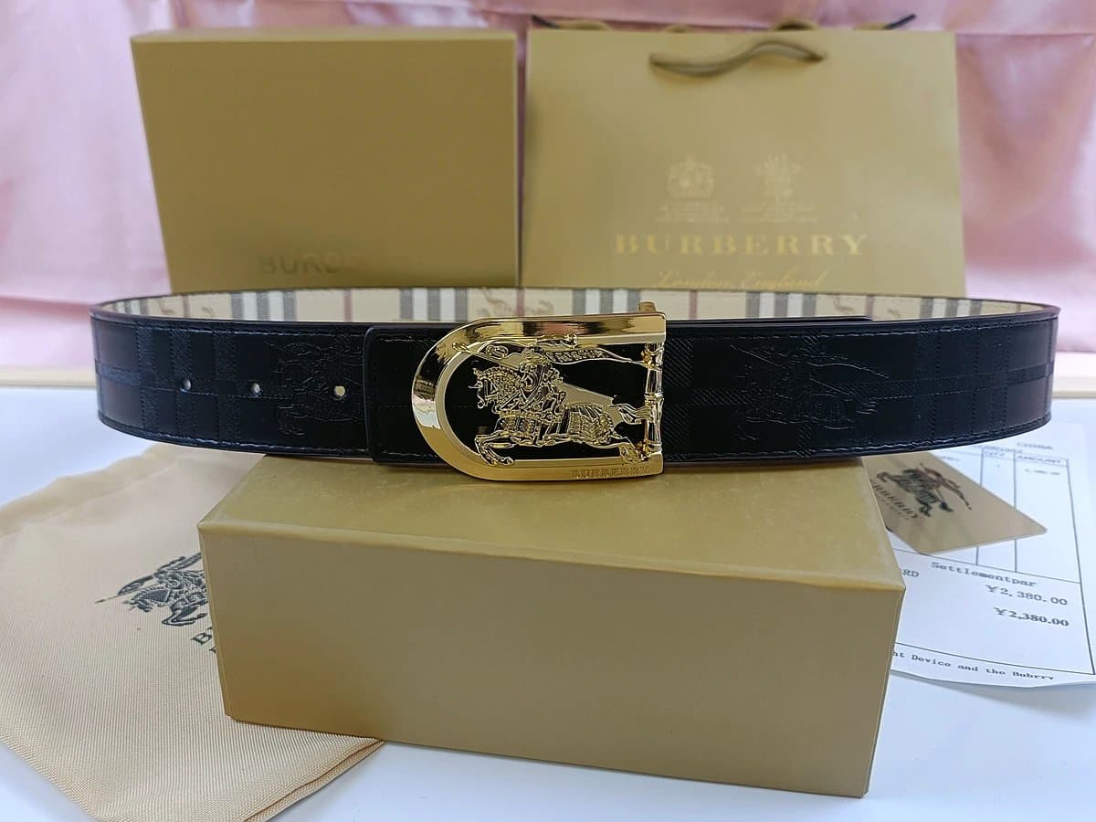 Burberry TB Logo Belt Checkered Monogram — 090905004-2