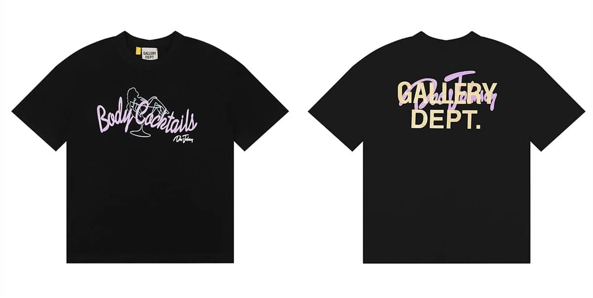 Gallery Dept. Body Cocktails Tee Purple & Gold Graphic