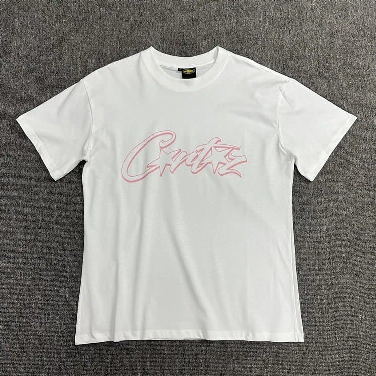 Corteiz Logo T-Shirt Pink Outline