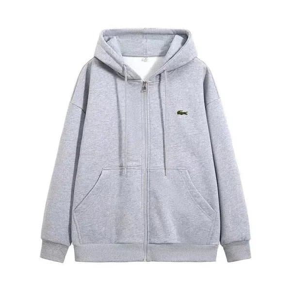 Lacoste Zip-Up Hoodie Heather Grey