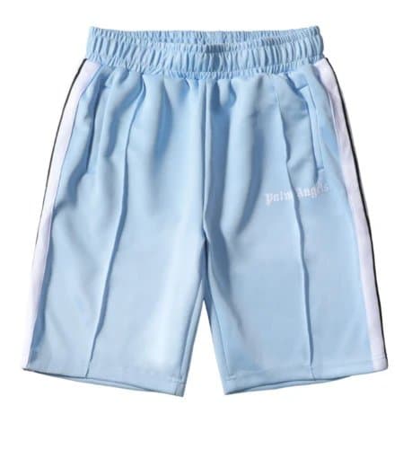 Sp5der Graphic Shorts Flame Print — 浅蓝