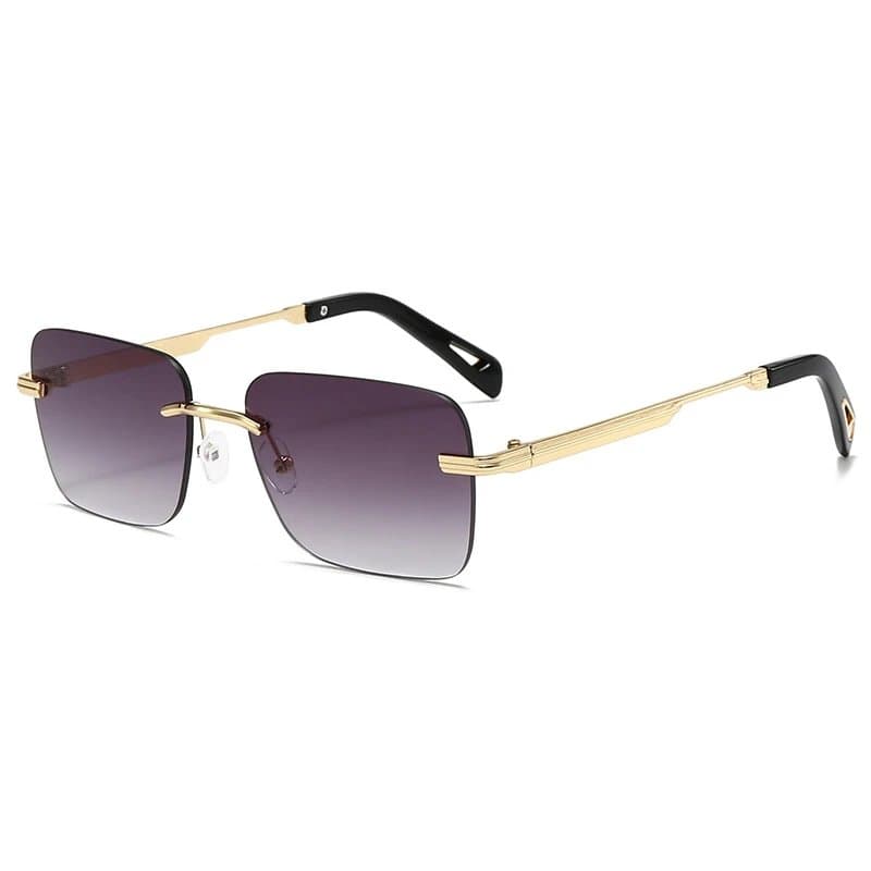 Ray-Ban Aviator Rimless Gradient Green — 金框渐灰片