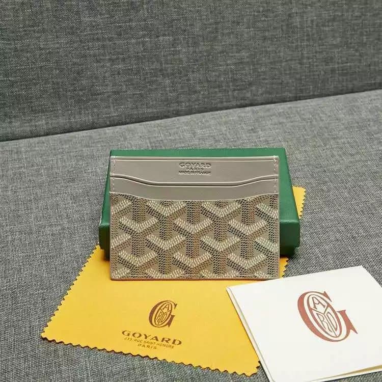 Goyard Bifold Wallet Chevron Pattern — 款式1卡其色