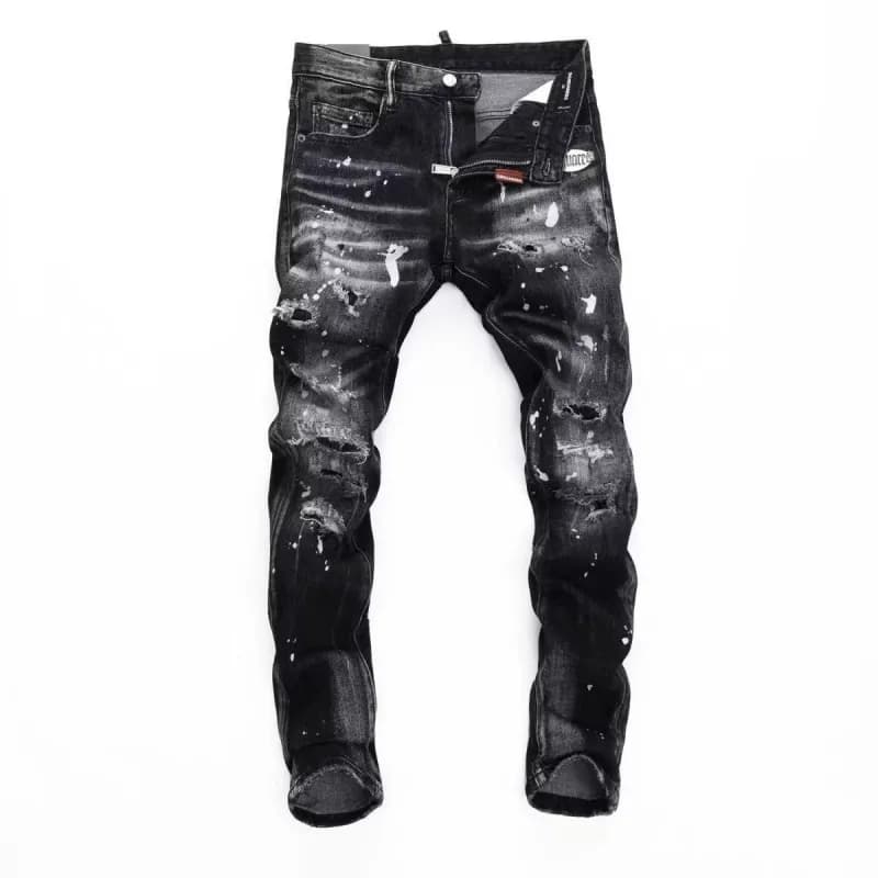Diesel Distressed Denim Jeans Embroidered Patchwork — M915