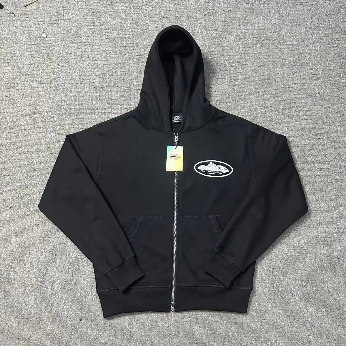 Corteiz Zip-Up Hoodie and Joggers Set CRTZ Logo — 1