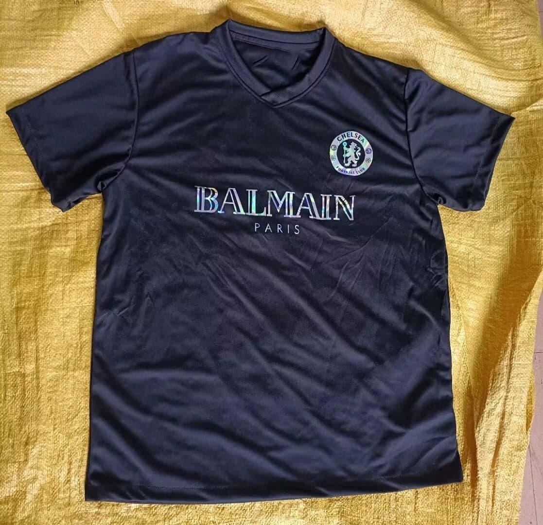 Chelsea FC x Balmain Tee Holographic Logo