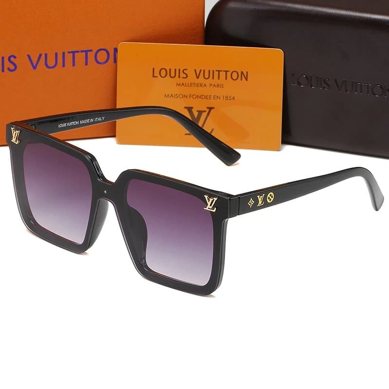 Louis Vuitton Square Sunglasses LV Monogram Frame — 0066-2