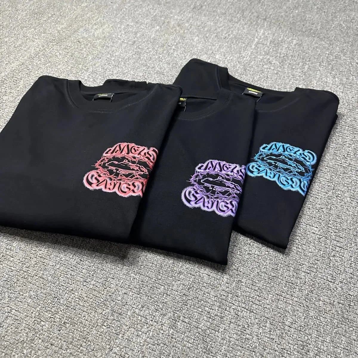 Sp5der Graphic Tee Embroidered Logo — 3238黑色