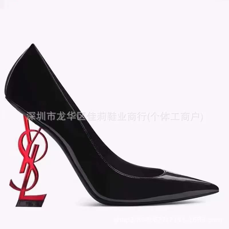 Saint Laurent Tribute Pump Monogram Heel