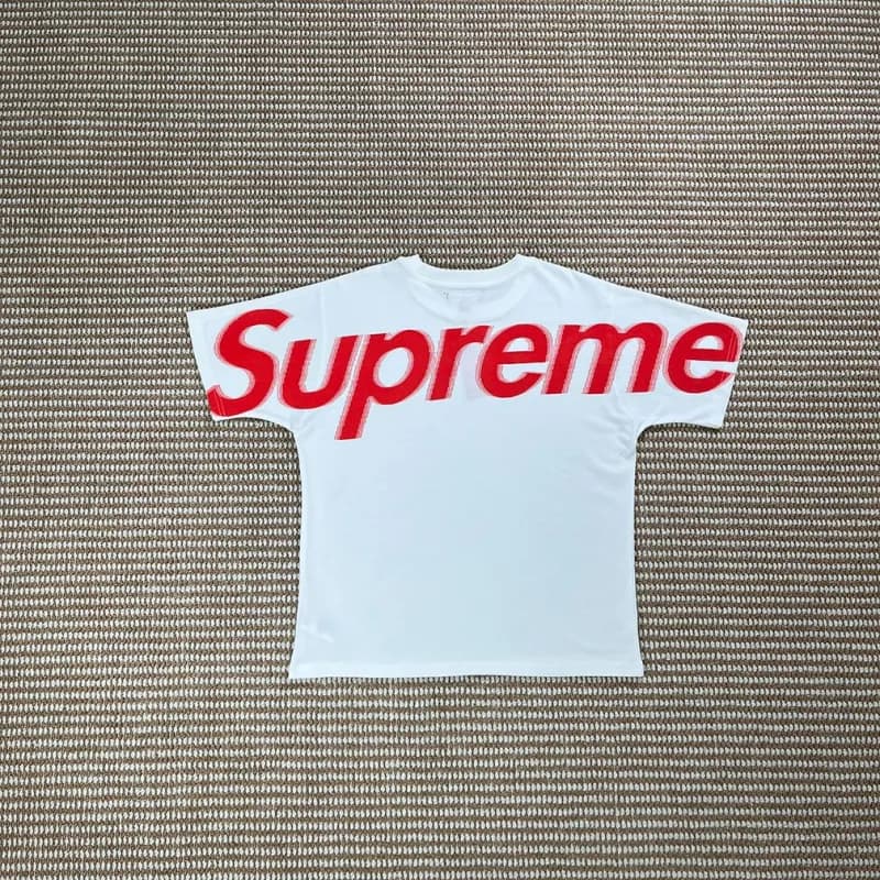 Supreme × Marvel T-Shirt Spider-Man Box Logo — 白/红印