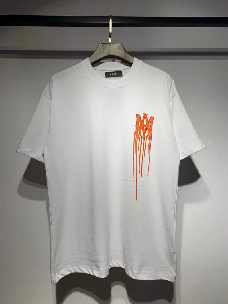 Amiri Logo Tee Pink Logo — 659 白色