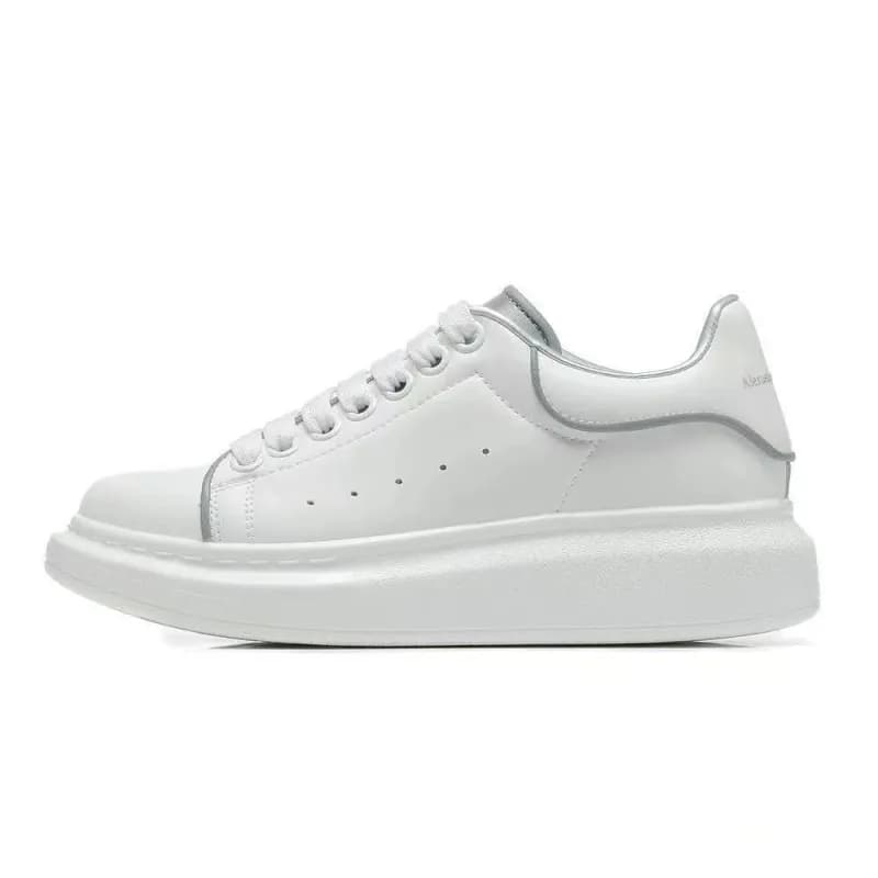 Alexander McQueen Oversized Sneaker White Silver Trim